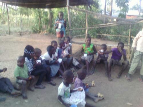 orphans taking tea in Pastor Kuta Church in Kenya #11